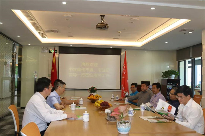 中共贛州市委常委、統(tǒng)戰(zhàn)部長(zhǎng)彭業(yè)明等領(lǐng)導(dǎo)一行到訪廣東博皓考察指導(dǎo)-3